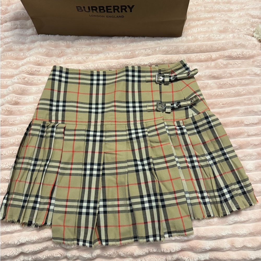 Burberry Archive Beige Check Wool Mini Kilt